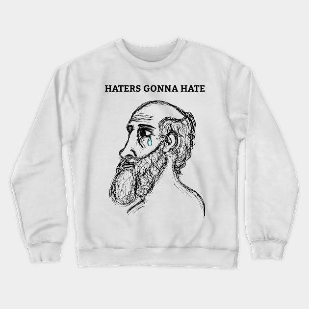 Sad Hippocrates (Transparent Large Print) Crewneck Sweatshirt by Aeriskate